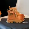 Botines Retro de Suela Blanda para Niñas 2025 Verano Nuevos Botas de Piel Niños Medianos y Grandes Niños Botas Martin Casuales de Moda