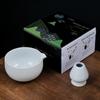 Conjunto Especial de Chá Matcha Japonês Transfronteiriço Tigela Matcha Batedor Suporte Conjunto Pequeno Caixa de Cor Esmalte Fosco Feito à Mão Caixa de Presente Cerâmica