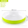 Melamina Liuyang Tazón para Verduras al Vapor Comercial Pequeño Especial Redondo Imitación Porcelana Comida Rápida Cantina Plato Plano Plástico