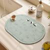 Nuevo Estilo Chino Encimera de Cocina Resistente a las Manchas Alfombrilla Absorbente Hogar Vajilla Alfombrilla Aislante Anti-Escaldaduras Tecnología Antideslizante Tela Alfombrilla Escurridora