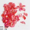 Cuentas de Imitación de Flor Acrílica Translúcida Transfronterizas con Agujero Central, Hojas y Pétalos Coloridos Chapados para Pulseras, Pasadores y Accesorios para el Cabello DIY