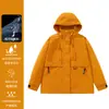 Jaqueta corta-vento três em um estilo Huang Yimei para mulheres, adequada para viagens a Xizang e caminhadas, Conjunto de jaqueta e calça