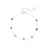 Pulsera Tich de Plata de Ley S925 Japonesa de Lujo Ligero con Circonita de Color Diamante Redondo Pequeño para Mujer Estilo Dopamina Exquisito de Capas Joyería de Mano Moderna