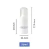 Botella Portátil de Espuma Mousse para Viaje 100ml Plástico PET Blanco Botella con Dispensador de Presión Boca de 30mm Botella Espumadora de Mousse Hecho a Medida