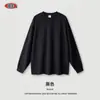 Personalizable 2025 Marca de Moda Holgada Manga Larga Hombre 260g 12 Colores Retro Americano Lavada Desgastada Camiseta de Manga Larga Primavera