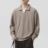 Moletom Masculino Estilo Dinheiro Antigo de Lã de Ovelha de Anyang, Falso Duas Peças, Gola Gaivota, Novo Casual Versátil de Manga Longa Outono 2026