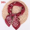 Novo Lenço Quadrado Feminino 70CM Elegante Retrô Estampa Paisley Lenço de Seda Cetim Chiffon Fonte de Fábrica Atacado