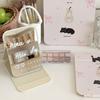 Espejo de maquillaje Sydney Cat, espejo plegable de escritorio para el hogar, espejo portátil pequeño para mujer, espejo de tocador de pie para mujer