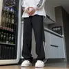 Pantalones deportivos de estilo americano con tres rayas para hombre, nuevo modelo de otoño e invierno, pierna recta holgada, pantalones largos casuales con caída, talla grande, pants gruesos