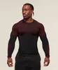 Onyx/x5 Esportes Americanos Fitness Masculino Manga Longa Casual Respirável Justo Manga Longa Casual Corrida Tubarão