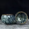 Caneca Jianzhan de forno cerâmico com esmalte Tianmu xícara de chá xícara de chá Kung Fu xícara individual xícara do anfitrião tigela de chá xícara com chapéu de bambu xícara de formato especial