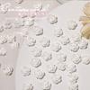 Accesorios para Uñas Camelia Popular Rosa Blanca Tridimensional Flor de Cinco Pétalos Decoraciones Negras y Rojas Estilo Ins