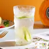 Copo de Vidro com Padrão de Montanha para Mulheres, Copo de Cerveja de Verão, Copo de Chá Glacier Doméstico para Homens, Copo de Bebida e Café Estilo Ins