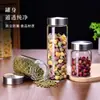Pote de armazenamento de aço inoxidável personalizado de fábrica com tampa, pote de armazenamento selado para produtos secos de cozinha, lata de chá