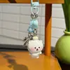 Pingente de Gato em Pé 3D de Tamanho Médio Bola de Pelo Fofa Desenho Animado Pingente Fofo com Contas Chave Acessórios para Bolsa Doce