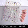 Calcomanía para Uñas Estéreo con Relieve de Flor Graffiti Estilo Japonés Lindo Calcomanía para Uñas Ins Infantil de Dibujos Animados Conejo Feliz DIY