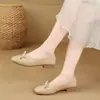 Zapatos de mujer con lazo y estilo Mary Jane, adecuados para todas las estaciones, cómodos de llevar, zapatos de vestir de corte bajo con un toque vintage francés