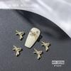 Celebridade da Internet Laço Tridimensional Liga de Zinco Joias para Unhas Laço Estilo Chanel Explosivo Metal Wear Armadura Decoração Acessórios