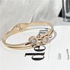 Nueva pulsera clásica de acero de titanio con números romanos y diamantes, diseño de nicho, pulsera de alto sentido, moda, joyería de mano para novias