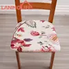 Funda de Silla Elástica Estampada Transfronteriza Todas las Estaciones Universal Seda de Leche Estilo Simple Decoración de Hogar y Restaurante Funda de Asiento de Silla a Prueba de Polvo