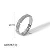Europeo y Americano Ins Celebridad de Internet Nicho Diseño de Lujo Ligero Oro de 18K Acero Inoxidable Zirconia Anillo Geométrico Joyería Al Por Mayor Mujeres