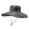 Sombrero de Sol Chal de Ala Ancha de Verano para Hombres, Protección Solar para Exteriores, Sombrero para Montañismo y Pesca, Sombrero de Pescador Coreano Casual Impermeable de Secado Rápido