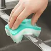 Esponja para lavar platos estropajo paño de cocina suministros de cocina cepillo de limpieza cepillo para ollas artefacto para lavar platos bloque de esponja para lavar platos borrador mágico