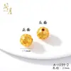 Cuentas Espaciadoras de Cobre Chapado en Oro que Conservan el Color Venta al por Mayor Accesorios para Joyería Hecha a Mano DIY Cuentas Doradas Cuentas de la Fortuna que Atraen la Riqueza Accesorios