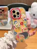 Soporte de Flor de Tres Dimensiones a Cuadros Adecuado para Funda de Teléfono Apple 17 Pro Max 16/15/14 Lindo Xiaomi 17 Mujer