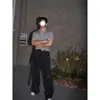 Camisa de Punto de Manga Corta para Hombre Estilo Americano, Cuello Henley de un Botón, Camiseta Deportiva de Punto Ajustada que Resalta los Músculos, para Fitness