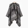 Estilo Étnico Xinjiang Xizang Xale Externo de Viagem Moda Retrô Literário Cachecol Quente Estilo Escandinavo Xale com Fenda
