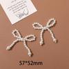 Lazo de flores de perla versátil y sencillo de Corea del Sur, tocado de cuentas hecho a mano, accesorios para el cabello, pendientes, material al por mayor