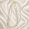 Corea del Sur collar multicapa estilo Chanel de perlas de vidrio de doble capa tamaño con cuentas hecho a mano lujo ligero cadena clavicular collar francés