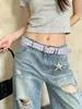 Cinto Colorido Estrela Estilo Retro Y2K para Mulheres, Acessório de Moda Y2K de Nicho para Combinar com Jeans