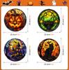 Adesivo de Janela de Vidro de Abóbora Fantasma Morcego para Halloween Decoração de Festa de Feriado Filme Transparente Eletrostático de PVC Removível