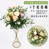 Novos Adereços de Casamento: Suporte de Arranjo de Flores em Ferro Forjado, Suporte de Flores Pequeno em Forma de Cintura, Decoração de Flores para Mesa de Casamento, Coluna de Flores Geométrica