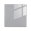 Panel de interruptor de enchufe de pared para el hogar de vidrio templado gris plano ultradelgado tipo 86, panel de enchufe USB universal de múltiples cinco agujeros