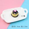 Lote B de accesorios de resina para manualidades, pastel redondo, accesorios para carcasa de teléfono móvil, mini pastel