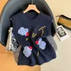 Suéter pullover bordado de estilo casual transfronteiriço para mulheres, novo modelo outono e inverno 2026, colete em crochê tridimensional em camadas para mulheres, moderno