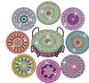 Porta-copos de pintura de diamante 5D transfronteiriço acrílico mandala animal carro de Natal porta-copos pintura de diamante grande favoravelmente