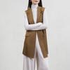 Colete Social Retrô, Roupa Feminina Moderna e Versátil, Colete de Outono Plissado Slim Fit, Jaqueta Sem Manga Emagrecedora para o Trabalho