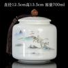 Bule de chá de armazenamento de ouro de rastreamento doméstico grande Bule de chá de porcelana branca de estilo chinês selado Pote de armazenamento Bule de chá Bule de presente Caixa