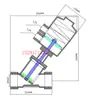 Válvula de Asiento Angular Neumática de Acero Inoxidable 304 Roscada Cabeza de Plástico Válvula Neumática de Vapor de Alta Temperatura Agua Válvula de Ángulo Neumática Válvula de Cierre