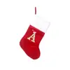 Calcetín de Navidad Multicolor con Letra Navideña Decoraciones Colgantes Navideñas Bolsa de Regalo Linda Bolsa de Dulces de 26 Letras