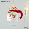 Adornos Colgantes de Dibujos Animados Transfronterizos Rojo y Blanco con Purpurina Plástico Decoraciones Colgantes Árbol de Navidad con Purpurina Decoraciones de Ventana En Stock
