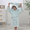 Bata de Baño Infantil con Capucha de Dibujos Animados Coral Fleece No Suelta Pijama Toalla de Baño Bata de Noche Ropa para el Hogar Invierno Engrosada y Cálida