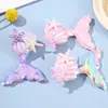 Presilha de Cabelo Cauda de Sereia com Lantejoulas Multicor Estrela do Mar Concha Acessórios de Cabelo de Princesa Acessórios de Cabelo para Crianças Venda por Atacado em Estoque