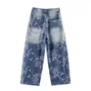 Calça de jacquard prateado com barra curva na cor café, não elástica, estilo europeu e americano, da marca Z, popular no AliExpress, azul marrom escuro ZA