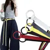 Design Simples Fivela Redonda Trançada Cinto Fino Gravata Colorida Casaco Terno Saia Jeans Cinto de Cintura