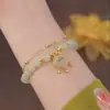Xiyu Xiangyun Sino e Pulseira de Fechadura da Paz, Corrente de Mão de Design de Nicho de Luxo Leve, Ideia de Presente